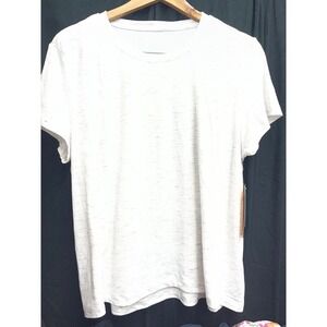 Avia Womens Space Dye Activewear T-Shirt Light Grey XL 16-18 Short Sleeve Crew